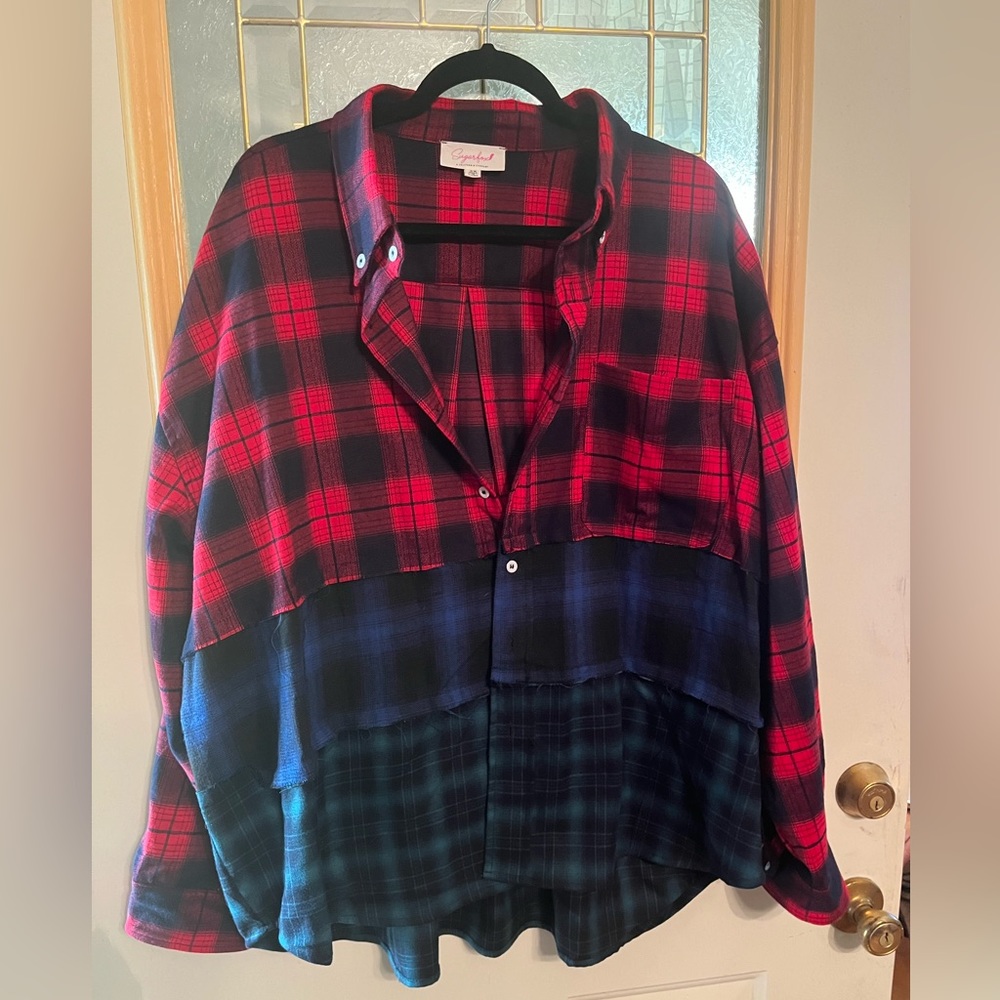 3x women’s flannel long sleeve shirt